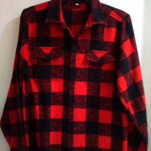 Vintage Buffalo Plaid Heavyweight Flannel Shirt Jacket Men's Size M